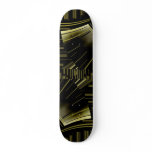 Skateboard Art Deco Black Gold 2