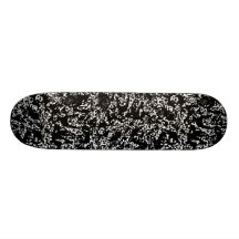 Skateboard Black White Abstract