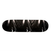 Skateboard Black White Streak