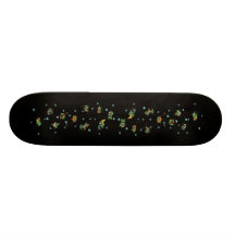 Skateboard - Blätter mit Schmetterlinge und Perlen Personalisierte Skatedecks