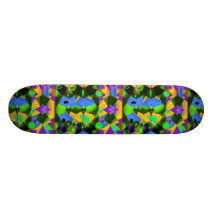 Skateboard Blue Green 