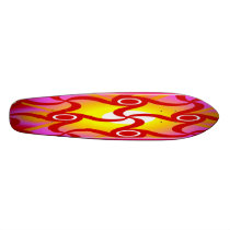 Skateboard crazy red and yellow  customizeable