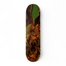 Skateboard Digital Abstract Art Feel The Green