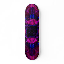 Skateboard - Fractal Pattern Purple Blue Pink