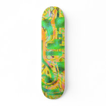 Skateboard Green Yellow Reflect ZIZZAGO