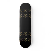 Skateboard Metal Flowers Black