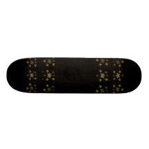 Skateboard Metal Flowers Black