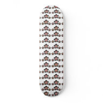 Skateboard Metal Red Silver