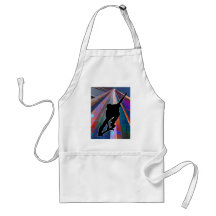 Skateboard on a Building Ray Apron