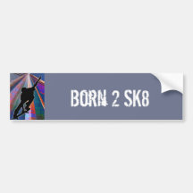 Skateboard on a Building Ray Bumper Sticker