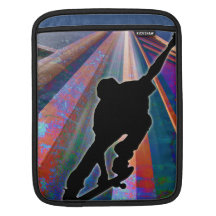 Skateboard on a Building Ray iPad Sleeve