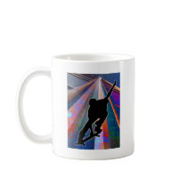 Skateboard on a Building Ray Mugs