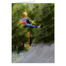 Skateboard on a Ramp Cards