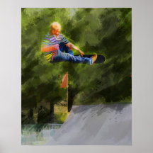 Skateboard on a Ramp Print