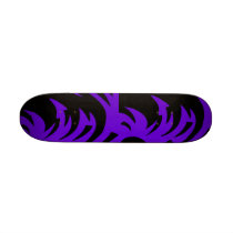Skateboard purple black retro customizeable