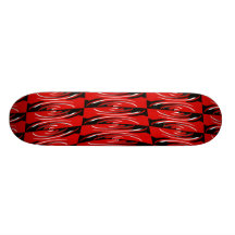 Skateboard Red Black White