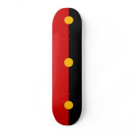 Skateboard Red Black Yellow Circles