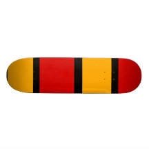 Skateboard Red Yellow Black Stripe