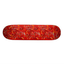 Skateboard Reddy Brown Swirl on Red