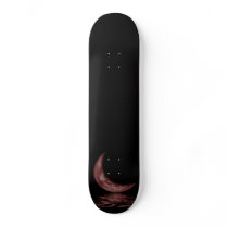 SKATEBOARD Reflection Crescent Moon On Lake Red