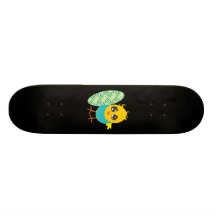 Skateboard Surfer Chick
