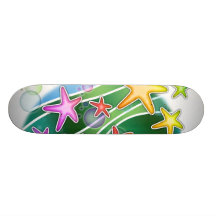 Skateboard - Under the Sea Pop Art Starfish