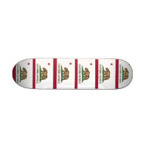 Skateboard with flag of California