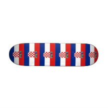 Skateboard with flag of Croatia