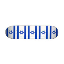Skateboard with flag of Israel