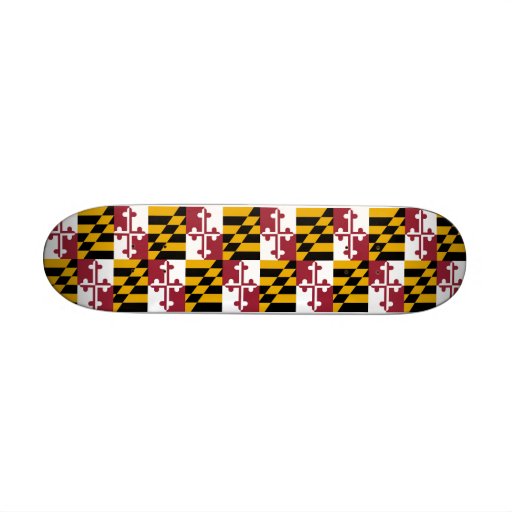 Skateboard with flag of Maryland