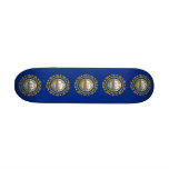 Skateboard with flag of New Hampshire