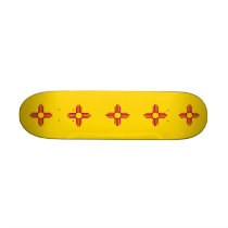 Skateboard with flag of New Mexico