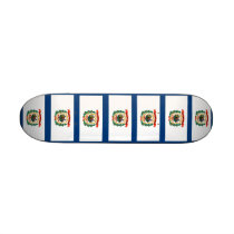 Skateboard with flag of West Virginia