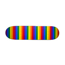 Skateboard with LGBT Rainbow flag