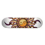 Skateboard, Yin Yang Sun, Purple and Orange