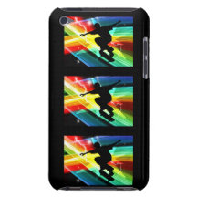 Skateboarder in Criss Cross Lightning Barely There iPod Cover