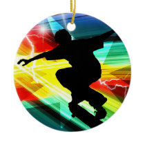 Skateboarder in Criss Cross Lightning