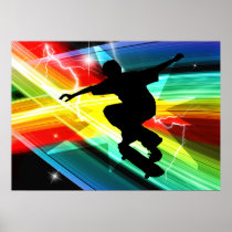 Skateboarder in Criss Cross Lightning