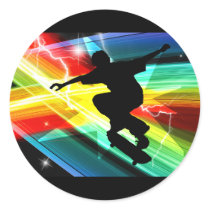 Skateboarder in Criss Cross Lightning