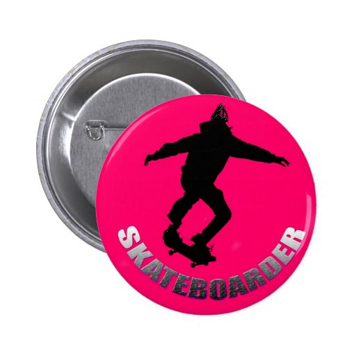 Skateboarder Pinback Buttons