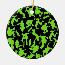 Skateboarders Collage Christmas Tree Ornaments