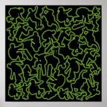 Skateboarders Collage Print