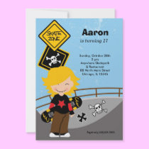 Skateboarding Birthday invitations
