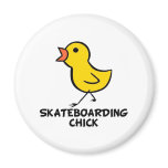 Skateboarding Chick Magnet