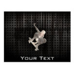 Skateboarding; Cool Black Postcard