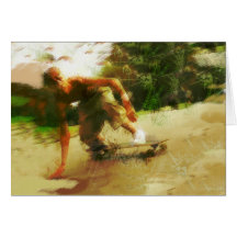 Skateboarding Down Low Card