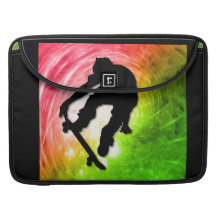Skateboarding in a Psychedelic Cyclone Sleeve For MacBook Pro