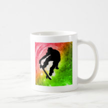 Skateboarding in a Psychedelic Cyclone Mugs