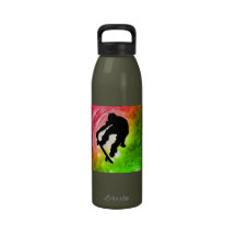 Skateboarding in a Psychedelic Cyclone Reusable Water Bottle