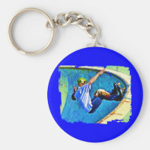 Skateboarding in the Bowl Keychain